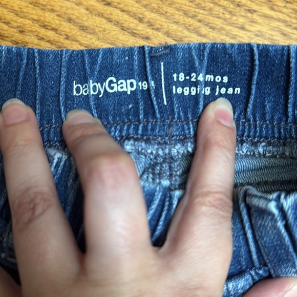 Baby Gap Blue Patchwork Legging Jeans | 18-24 months - Picture 2 of 4